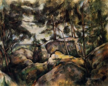  Cezanne Obras - Rocas en Fountainebleau Paul Cezanne